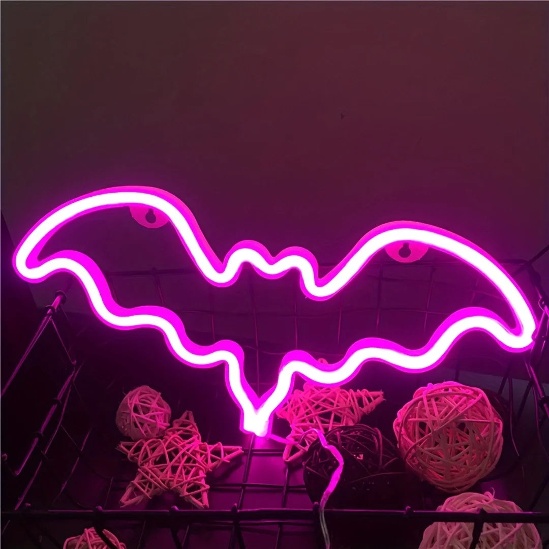 1 pz luce al neon pipistrello
