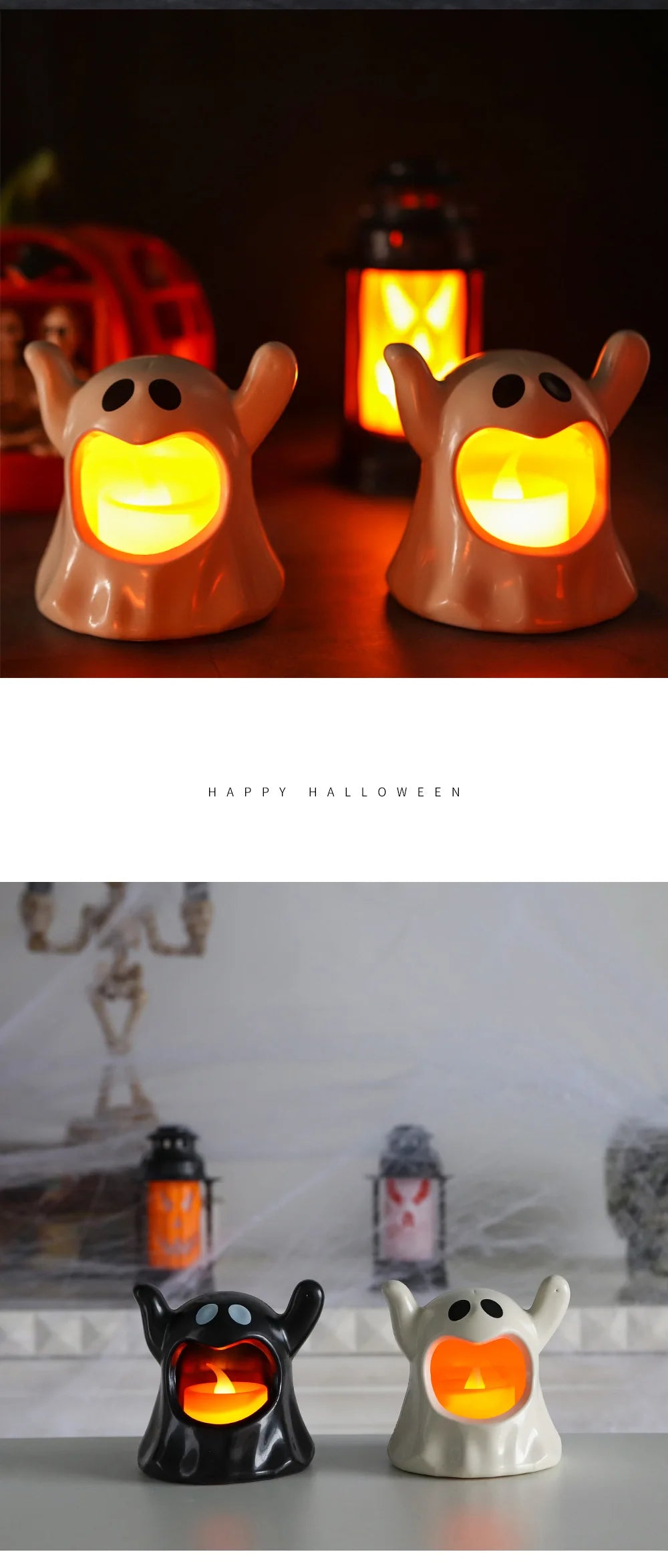 Candela elettronica a LED fantasma Halloween