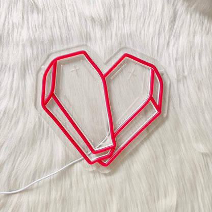 Insegna al neon bara/cuore