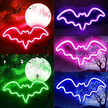 1 pz luce al neon pipistrello