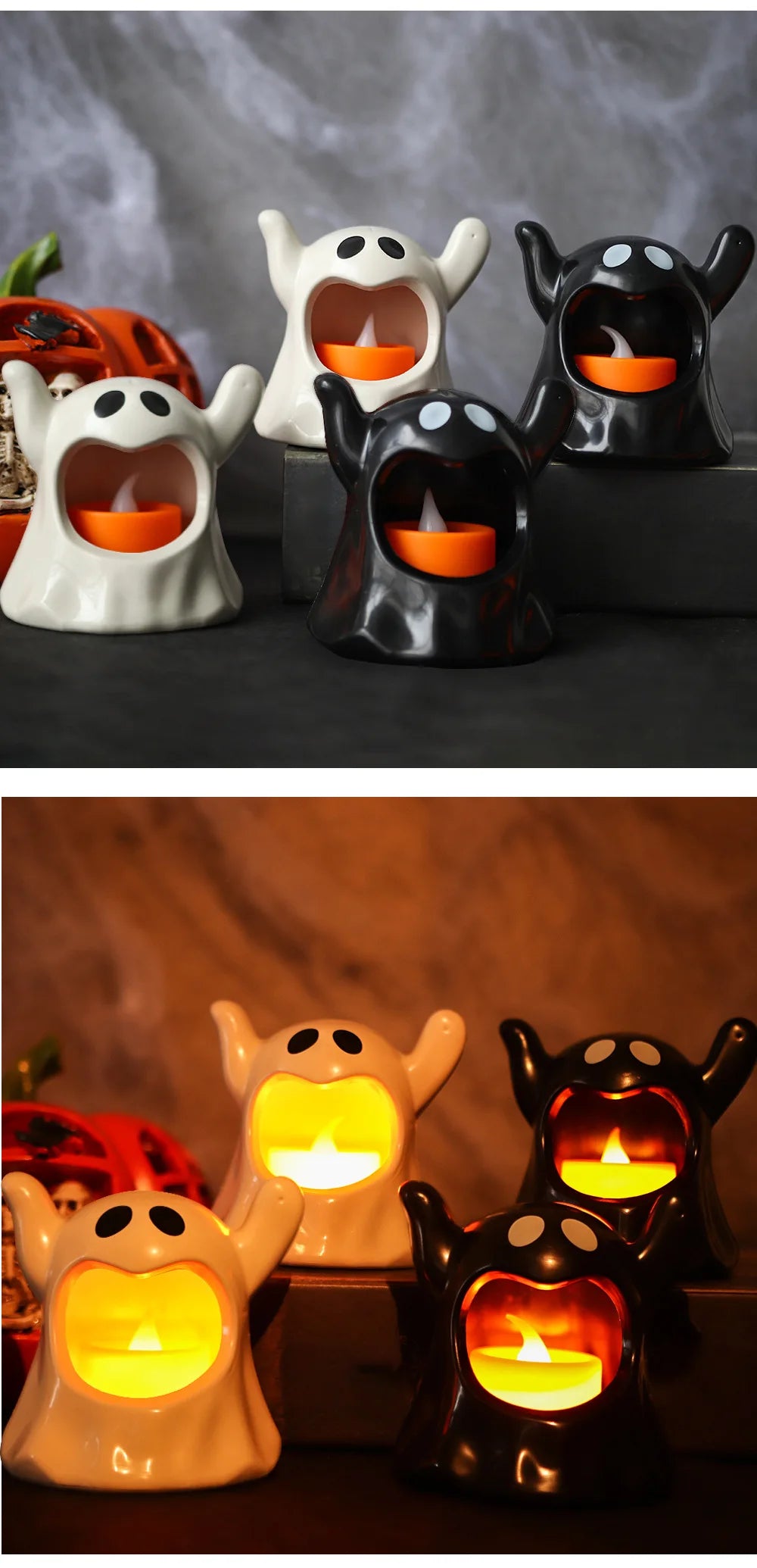 Candela elettronica a LED fantasma Halloween