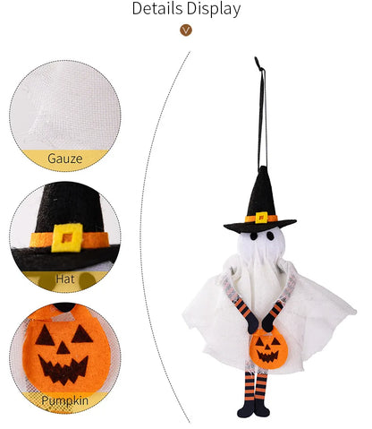 Decorazioni da appendere: zucca ,gatto nero, fantasma ,teschio