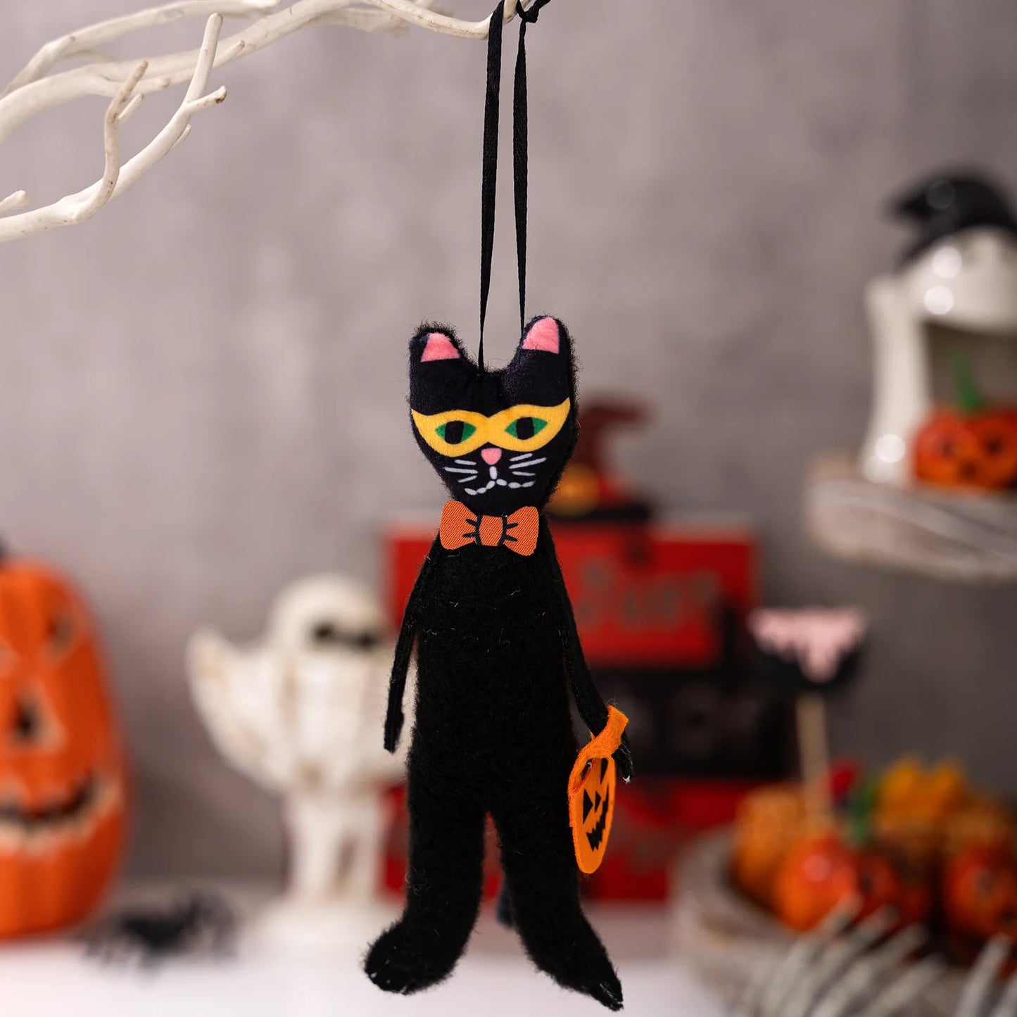 Decorazioni da appendere: zucca ,gatto nero, fantasma ,teschio
