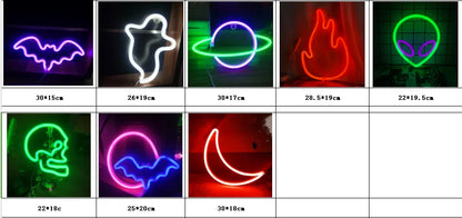 Decorazione da parete al neon