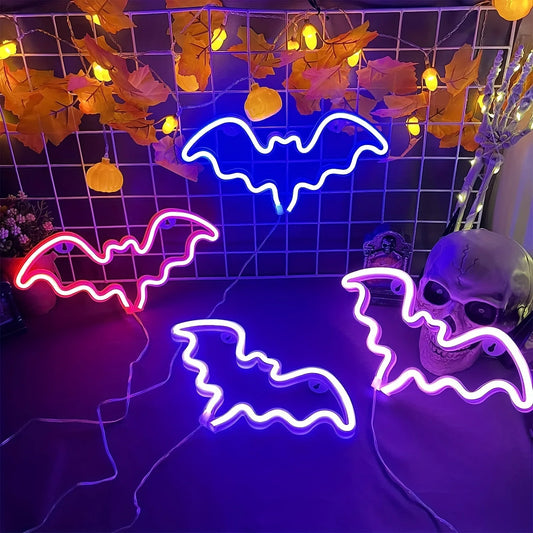 1 pz luce al neon pipistrello