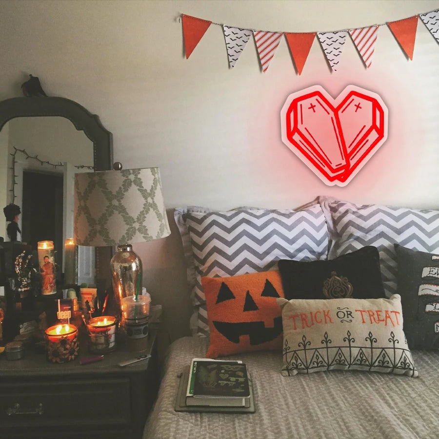 Insegna al neon bara/cuore