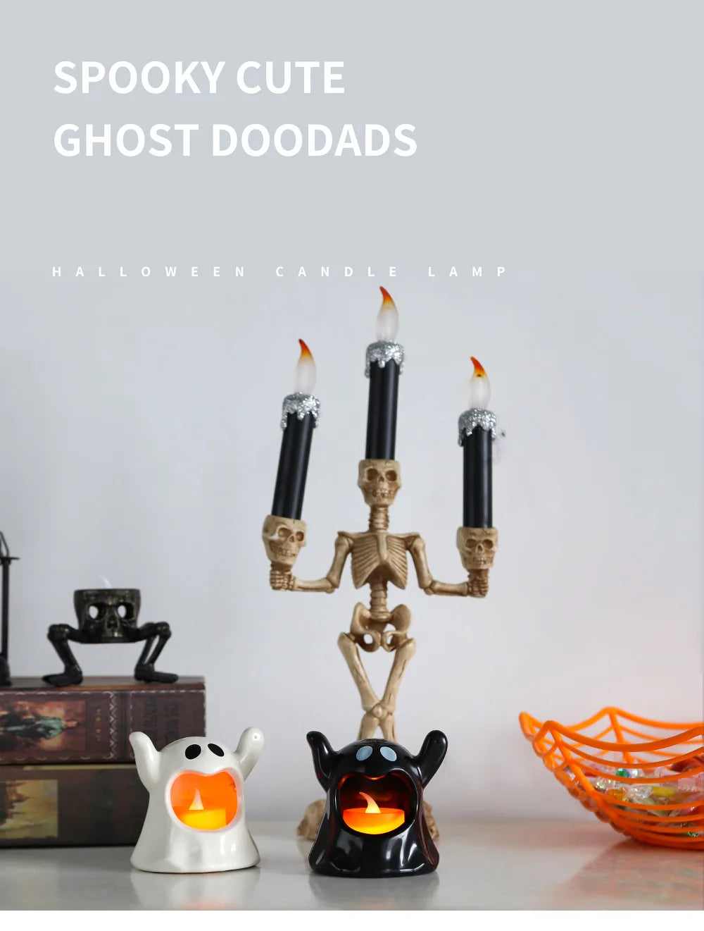 Candela elettronica a LED fantasma Halloween