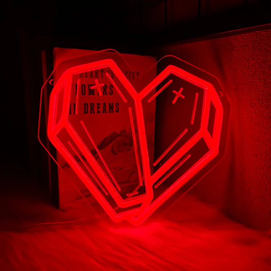 Insegna al neon bara/cuore