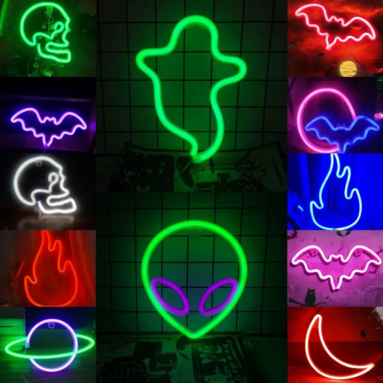 Decorazione da parete al neon