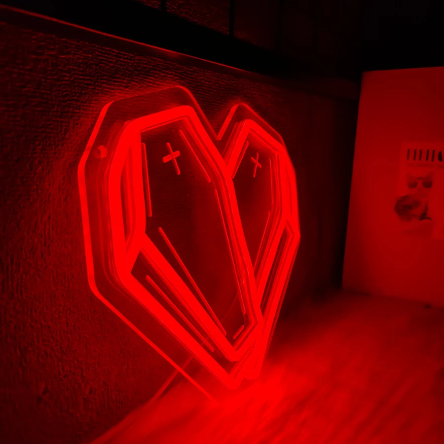 Insegna al neon bara/cuore