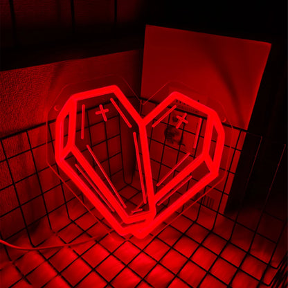 Insegna al neon bara/cuore
