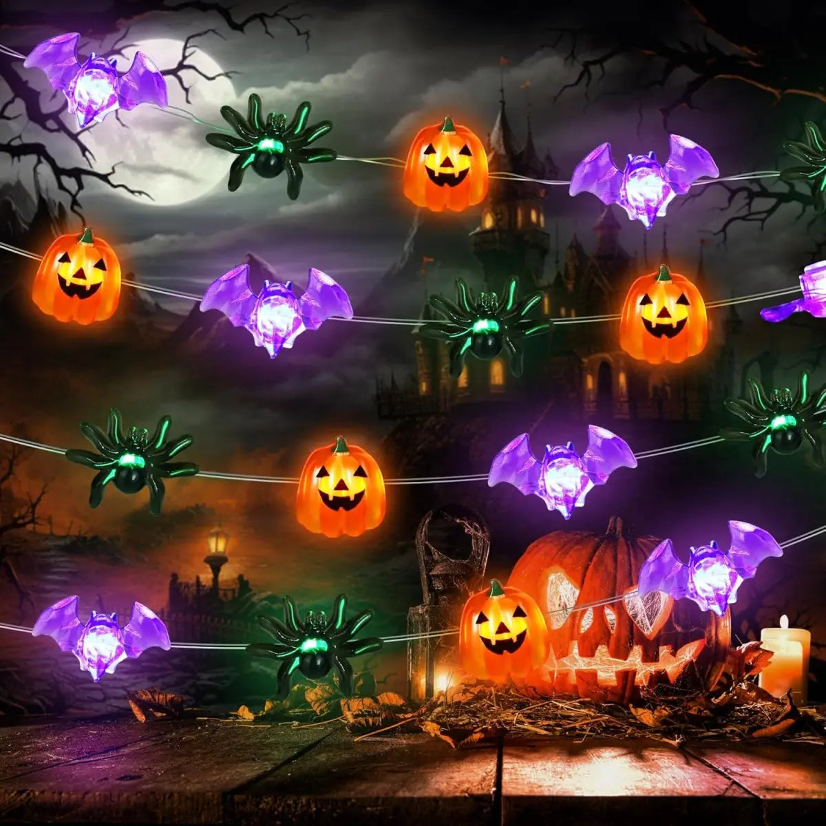 1pz luci LED Halloween a batteria impermeabile