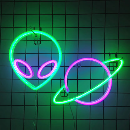 Decorazione da parete al neon