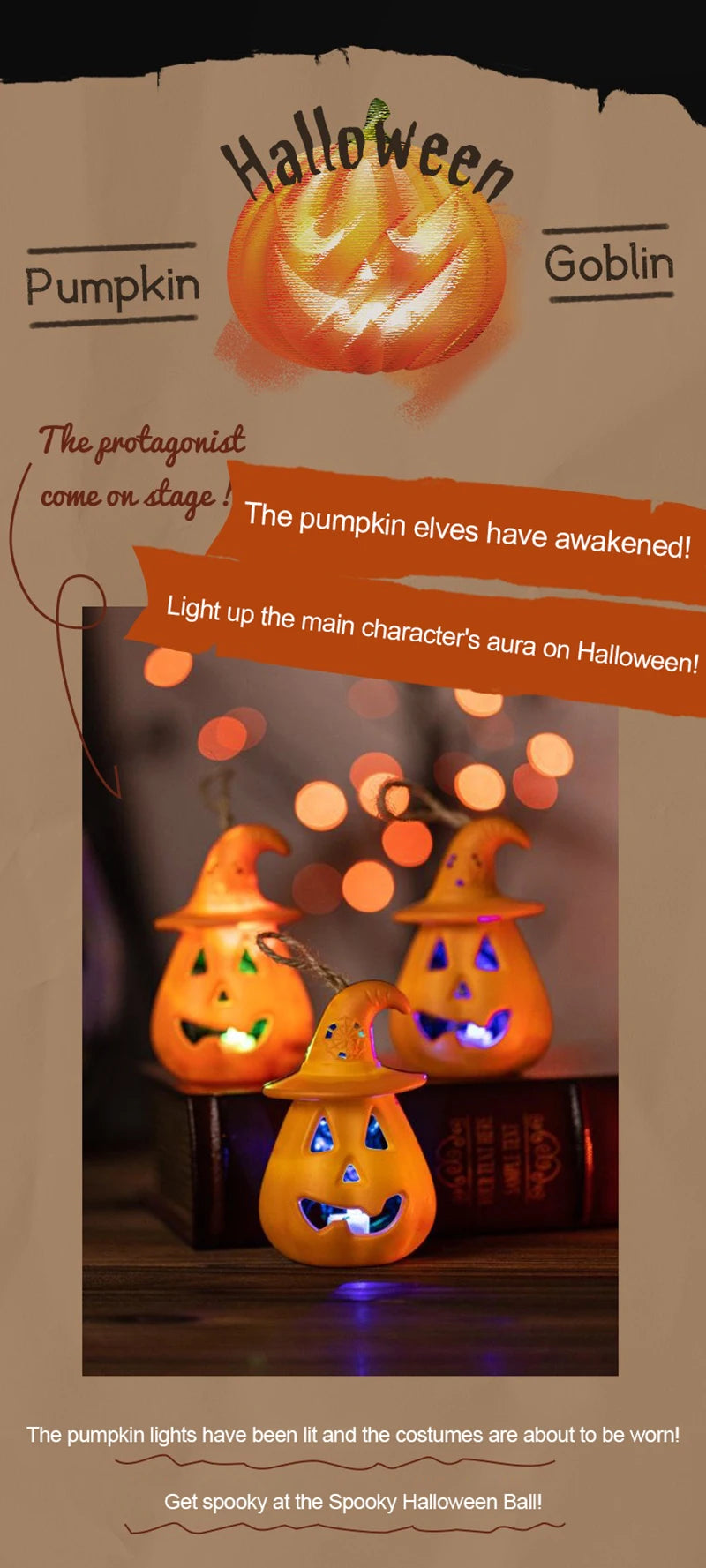 Lampada LED zucca